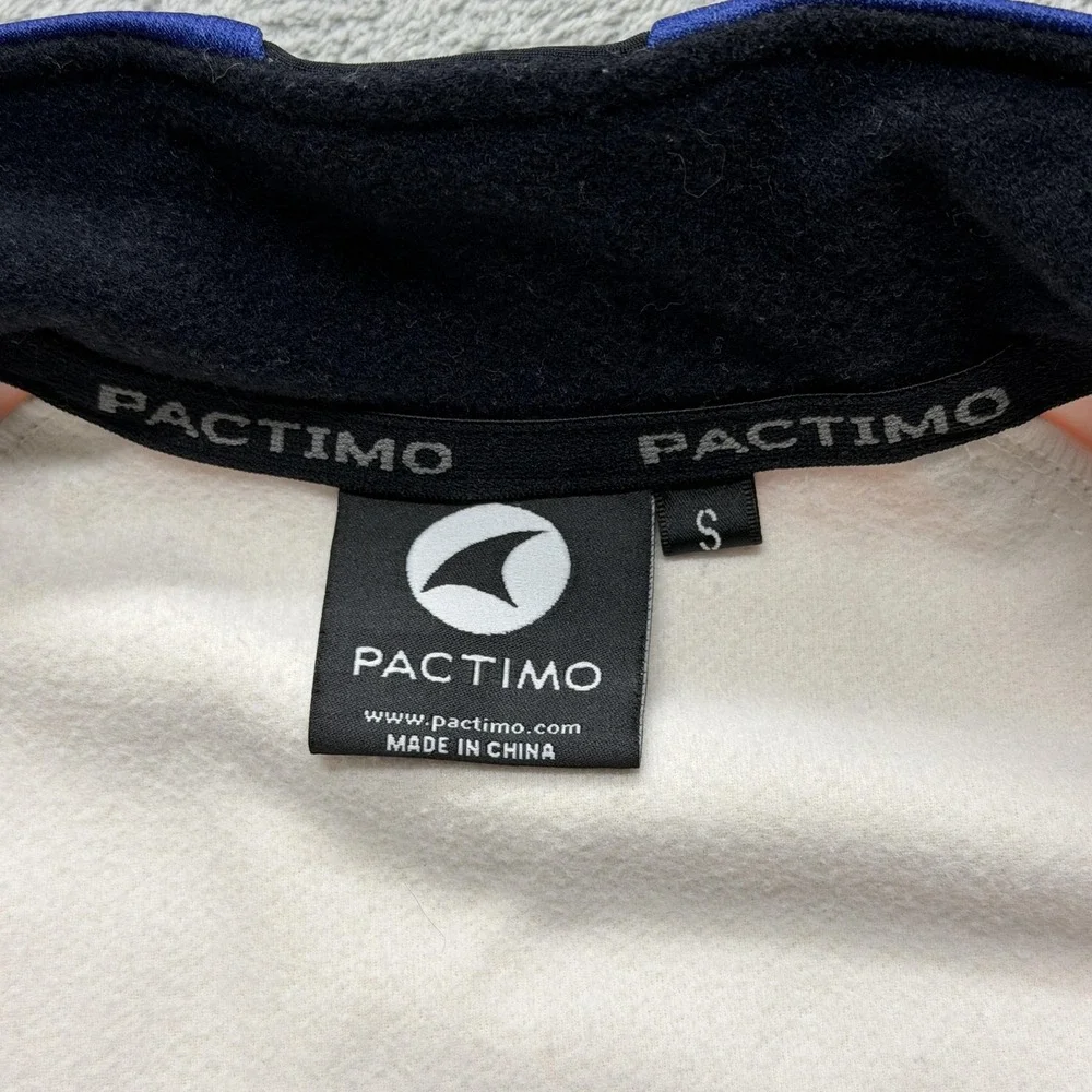 Pactimo Cycling Vest Mens Small Orange Blue Davis Bike Club Race Team Full‎ Zip